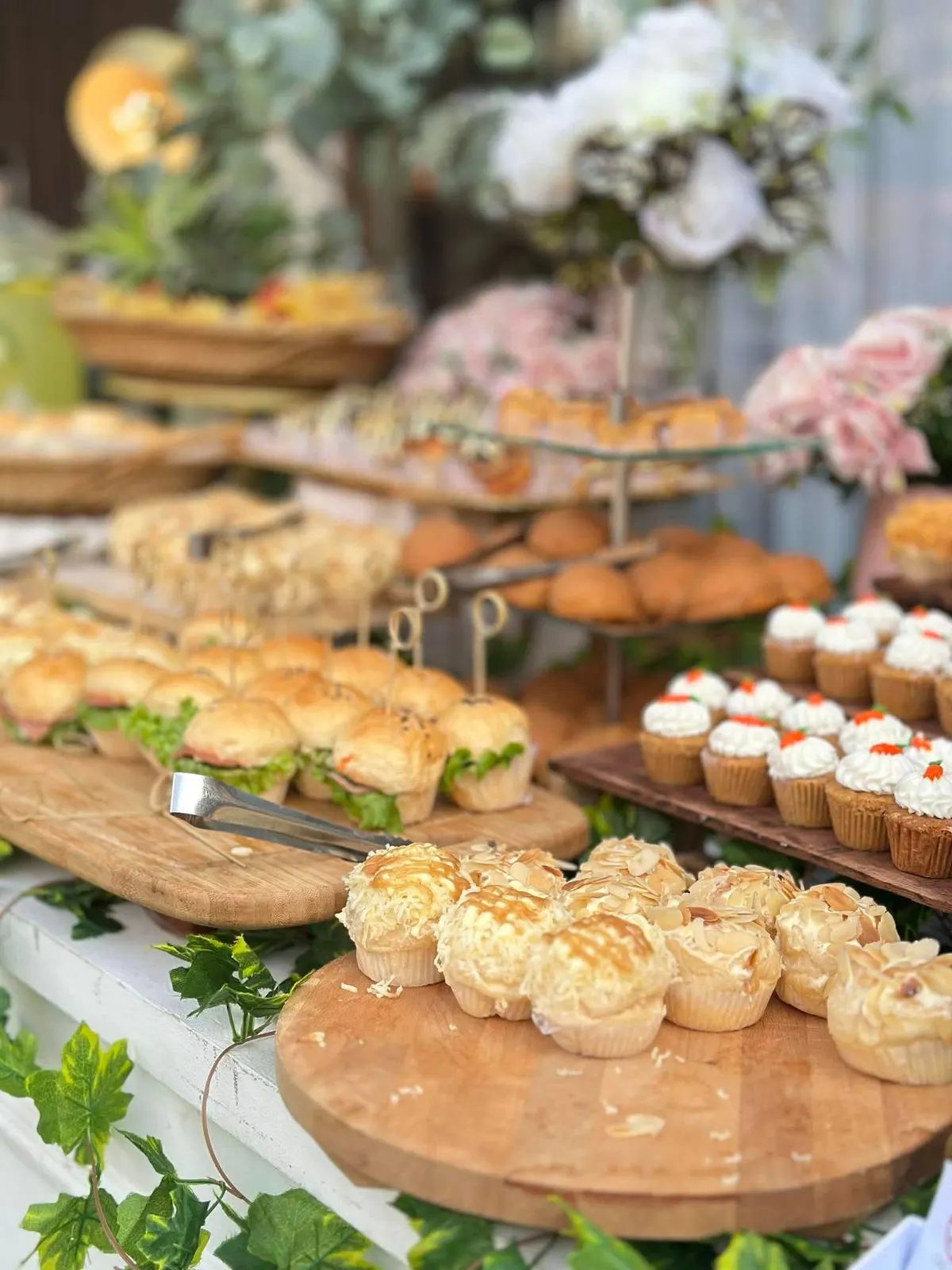 Pastry and bread grazing table