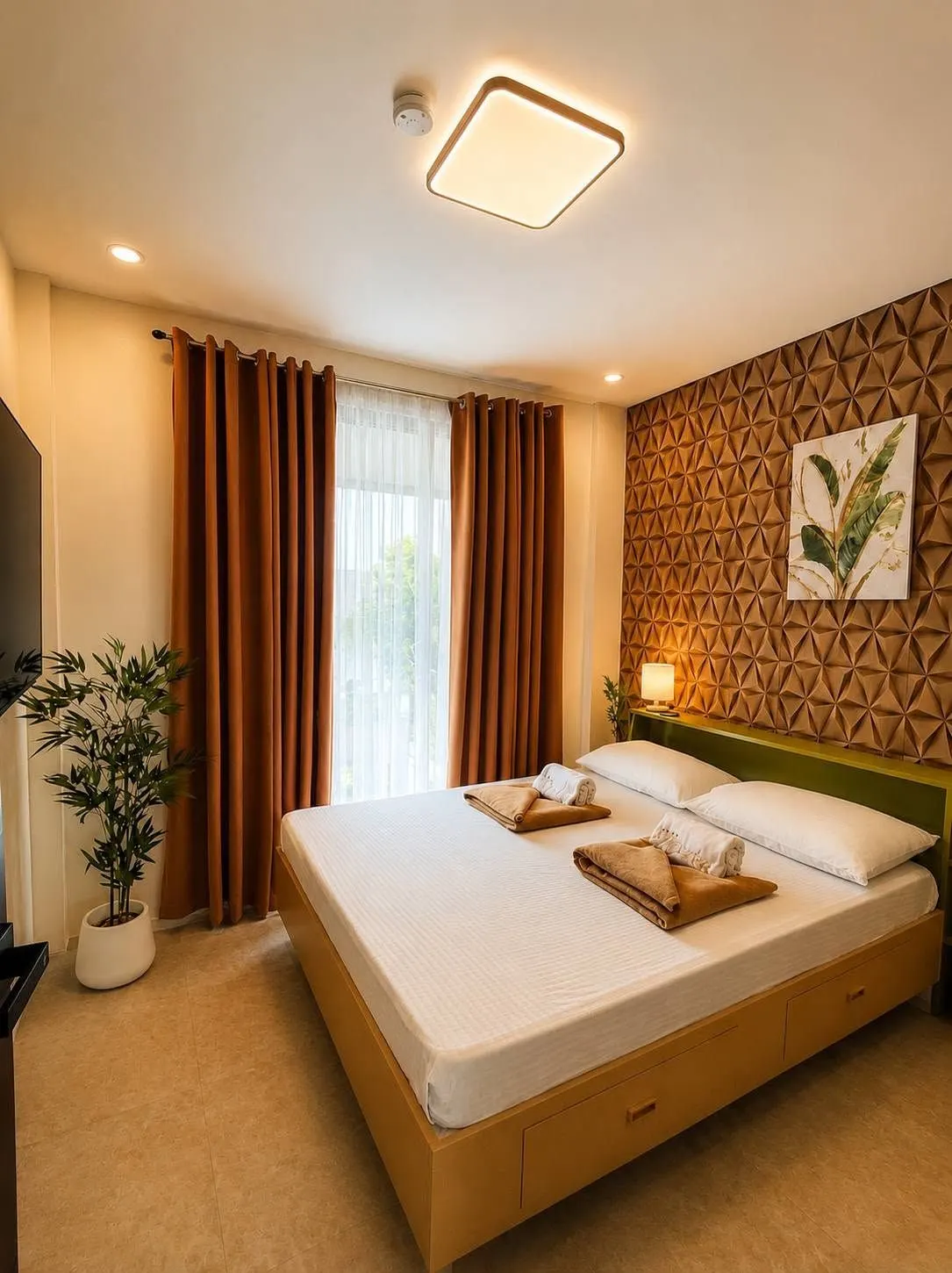 Bedroom with a queen bed